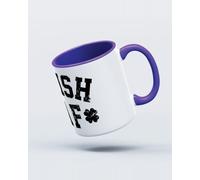 My Icon Art & Clothing St Patrick's Day Irish AF Lucky Mug, White & Purple