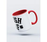My Icon Art & Clothing St Patrick's Day Irish AF Lucky Mug, White & Red