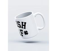 My Icon Art & Clothing St Patrick's Day Irish AF Lucky Shamrock Mug, White