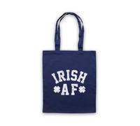 My Icon Art & Clothing St Patrick's Day Irish AF Lucky Shamrock Tote Bag | Shamrock Patron Saint, Cotton Shopping Shoulder Bag