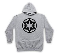 My Icon Art & Clothing Star Galactic Empire Logo Sci Fi Space Film Adults Hoodie, Light Grey, XL