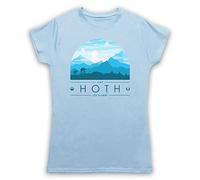 My Icon Art & Clothing Star Visit Hoth Ice Planet Vintage Tourism Poster Sci Fi Film Womens T-Shirt, Sky Blue, Medium