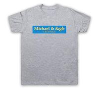 My Icon Art & Clothing Stath Flats Michael & Eagle Lettings Comedy TV Estate Agent Mens T-Shirt, Light Grey, Medium