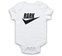 My Icon Art & Clothing Stath Flats Rark Parody Logo Tick Baby Grow, White, 0-3 Months
