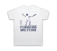 My Icon Art & Clothing Stokes It's Never Over Until It's Over Mens T-Shirt | Until It's Over The Ashes Cricket Icon, Mens Crew Neck Cotton T-Shirt