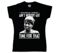 My Icon Art & Clothing Sweet Brown Ain't Nobody Got Time for That Womens T-Shirt, Black, XL