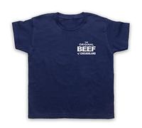 My Icon Art & Clothing The Bear Original Beef of Chicagoland Staff Uniform Kids T-Shirt, Navy Blue, 7-8 Years