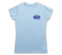 My Icon Art & Clothing The Bear Original Beef of Chicagoland Staff Uniform Womens T-Shirt, Sky Blue, Small