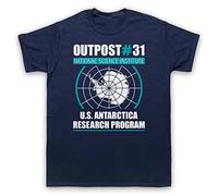 My Icon Art & Clothing Thing Outpost National Science Institute 31 Sci Fi Horror Film Mens T-Shirt, Navy Blue, XL