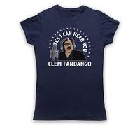 My Icon Art & Clothing Toast London Yes I Can Hear You Clem Fandango Comedy TV Womens T-Shirt, Navy Blue, Medium