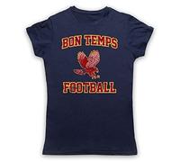 My Icon Art & Clothing True Vampire Bon Temps Football Horror TV Womens T-Shirt, Navy Blue, 2XL