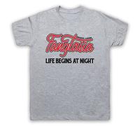 My Icon Art & Clothing True Vampire Fangtasia Horror TV Mens T-Shirt, Light Grey, Large