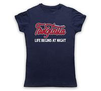 My Icon Art & Clothing True Vampire Fangtasia Horror TV Womens T-Shirt, Navy Blue, 2XL