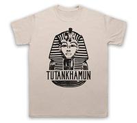 My Icon Art & Clothing Tutankhamun Gold Mask Egyptian Pharoah Mens T-Shirt, Sand, 2XL