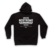 My Icon Art & Clothing USCSS Nostromo 180286 Sci Fi Space Alien Horror Film Spaceship Adults Hoodie, Black, 2XL