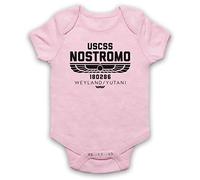 My Icon Art & Clothing USCSS Nostromo 180286 Sci Fi Space Alien Horror Film Spaceship Baby Grow, Light Pink, 3-6 Months