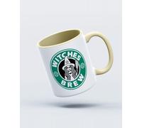 My Icon Art & Clothing Witches Brew Potion Halloween Mug, White & Beige