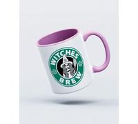 My Icon Art & Clothing Witches Brew Potion Mug, White & Light Pink