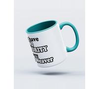 My Icon Art & Clothing You Have No Authority Here Mug, White & Cobalt
