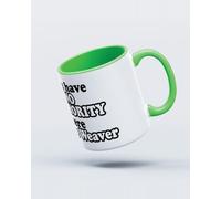 My Icon Art & Clothing You Have No Authority Here Mug, White & Light Green