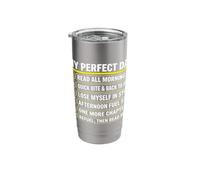 My Ideal Day Reading Bibliophile Literary Fiction Reader Stainless Steel Insulated Tumbler