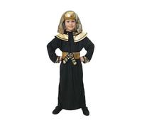 My Illusions Boys Black or White Ancient Egyptian Costume Kids World Book Day Historical Pharaoh Fancy Dress Halloween Outfit (Black, 7-9 Years)