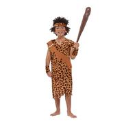 My Illusions Boys Caveboy Prehistoric Stone Age Fancy Dress Kids Book Day Halloween Costume (Medium 7-9 Years)