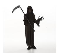 My Illusions Boys Phantom Reaper and Scythe Costume Kids Scary Halloween Fancy Dress Outfit (Small 4-6 Years)