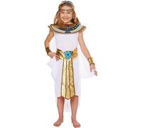 My Illusions Girls Cleopatra Costume Kids Egyptian World Book Day Fancy Dress Halloween Outfit (Medium 7-9 Years)