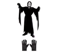 My Illusions Officially Licensed Scream Ghostface Kids Costume + Gloves Boys Halloween Horror Film Fancy Dress Outfit (12-14 Years)