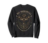 My Immortal Gothic Death Head Moth Hourglass Occult Sweatshirt