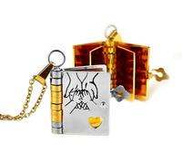 My Incredible Daughter Book Necklace - 18k Gold & Silver Adjustable Pendant with 6 Pages - Engraved Messages from Mom and Dad - Heartfelt Jewellery Keepsake for Daughter - Openable Necklace