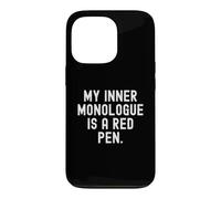 my inner monologue is a red pen Witty Notebook Design Case for iPhone 13 Pro