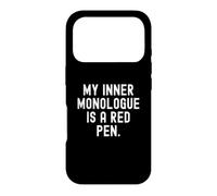 my inner monologue is a red pen Witty Notebook Design Case for iPhone 17 Pro