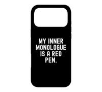 my inner monologue is a red pen Witty Notebook Design Case for iPhone 17 Pro Max