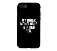 my inner monologue is a red pen Witty Notebook Design Case for iPhone SE (2020) / 7/8