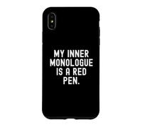 my inner monologue is a red pen Witty Notebook Design Case for iPhone XS Max
