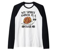 My Inner Snail Funny Animal Lover Raglan Baseball Tee