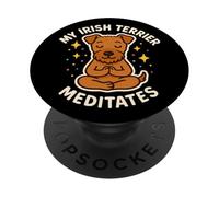 My Irish Terrier Dog Meditates Funny Cute PopSockets Adhesive PopGrip
