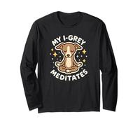 My Italian Greyhound Dog (I-Grey) Meditates Cute Long Sleeve T-Shirt