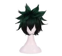 My Izuku Midoriya Cosplay Wigs Short Green Black Heat Resistant Synthetic Hair Wig + Wig Cap
