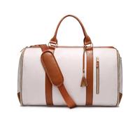 My Jenni Travel Garment Bag, Foldable With Shoe Bag and Removable Shoulder, Waterproof Jennibag (Ivory)