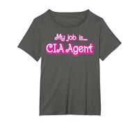 My Job is CIA Agent T-Shirt, Women's Plus, Asphalt Grey, 6X