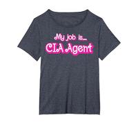 My Job is CIA Agent T-Shirt, Women's Plus, Heather Blue, 4X