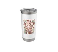 My Joints Go Out More Than I Do Botanical EDS Awareness Stainless Steel Insulated Tumbler