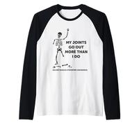 My Joints Go Out More Than I Do - Funny EDS Awareness Design Raglan Baseball Tee