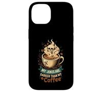 My Jokes Are Darker Than My Coffee Skull Steam Case for iPhone 14