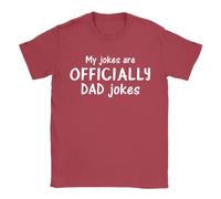 My Jokes are Officially Dad Jokes Mens T-Shirt Fathers Day Funny Joke Comedian Cardinal Red