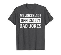 My Jokes are Officially Dad Jokes Pregnancy Announcement Dad T-Shirt, Men, Dark Heather Grey, Medium