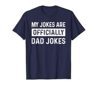 My Jokes are Officially Dad Jokes Pregnancy Announcement Dad T-Shirt, Men, Navy Blue, Medium